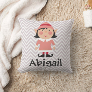 Weihnachtsmädchen Elf Pillow Kissen