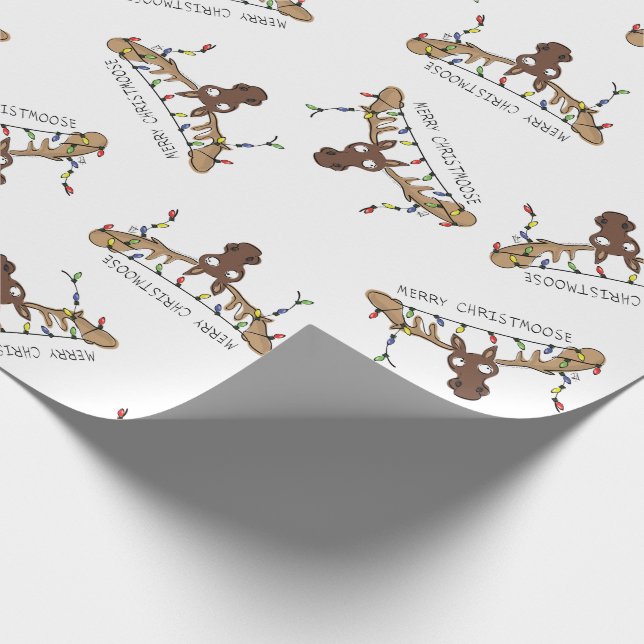 Weihnachtsmädchen Niedliches Urlaubstier Geschenkpapier (Ecke)