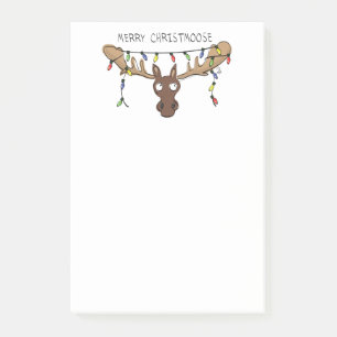 Weihnachtsmädchen Niedliches Urlaubstier Post-it Klebezettel