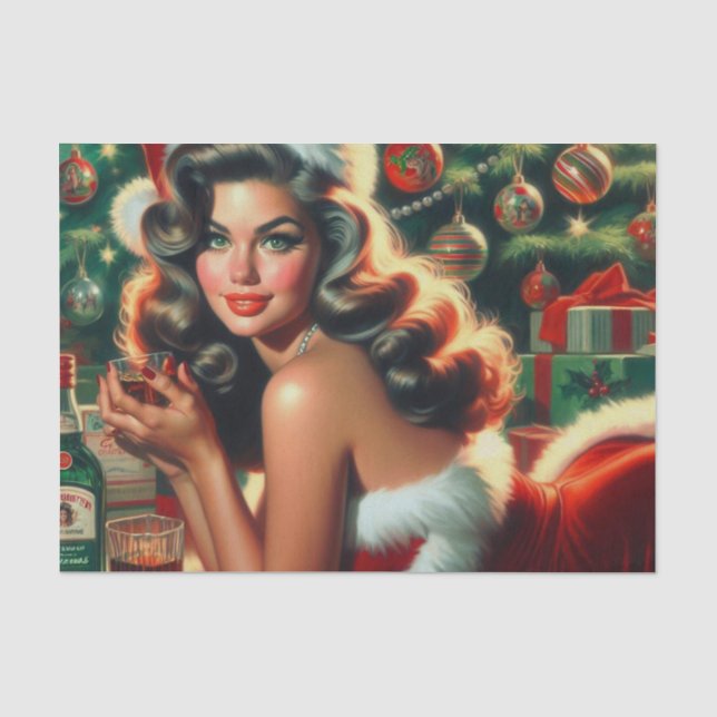 Weihnachtsmädchen Seidenpapier (Vorderseite)