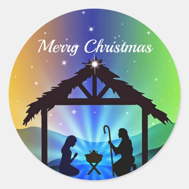 Weihnachtsmagazin Runder Aufkleber (Vorderseite)