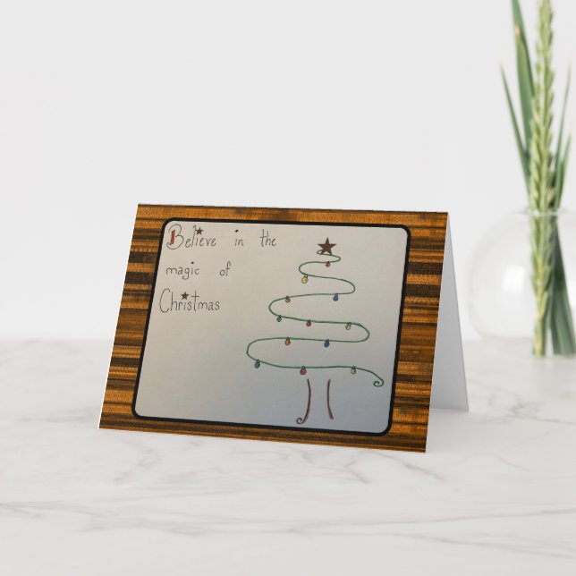 Weihnachtsmagie Dankeskarte (Vorderseite)