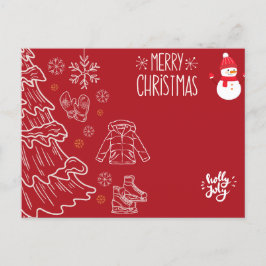 Weihnachtsmagie: Freuen Sie sich auf Weihnachtskar Postkarte