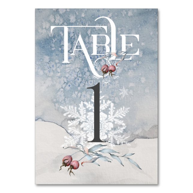 Weihnachtsmagie/Hochzeitsempfang Tischnummer (Vorderseite)