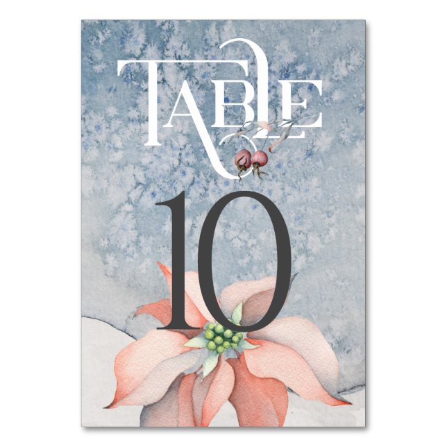 Weihnachtsmagie/Hochzeitsempfangstisch #10 Tischnummer (Vorderseite)
