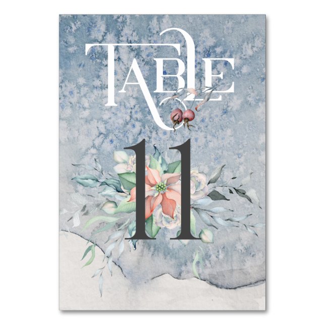 Weihnachtsmagie/Hochzeitsempfangstisch #11 Tischnummer (Vorderseite)