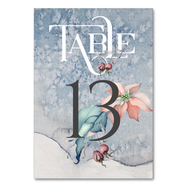 Weihnachtsmagie/Hochzeitsempfangstisch #13 Tischnummer (Vorderseite)