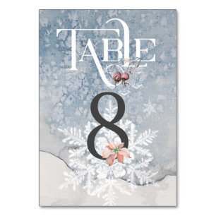 Weihnachtsmagie/Hochzeitsempfangstisch #8 Tischnummer