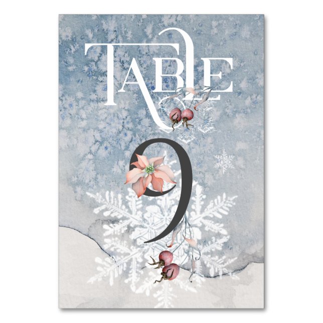 Weihnachtsmagie/Hochzeitsempfangstisch #9 Tischnummer (Vorderseite)
