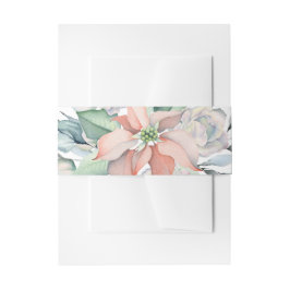 Weihnachtsmagie/ Wasserfarbe Poinsettia Einladungsbanderole