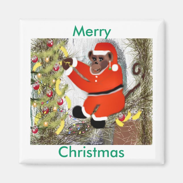 Weihnachtsmagnet der Affen von dovigirl2008* Magnet (Vorne)