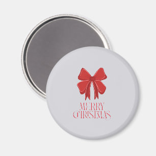 Weihnachtsmagnet Frohe Weihnachten   Rotes Band Ak Magnet