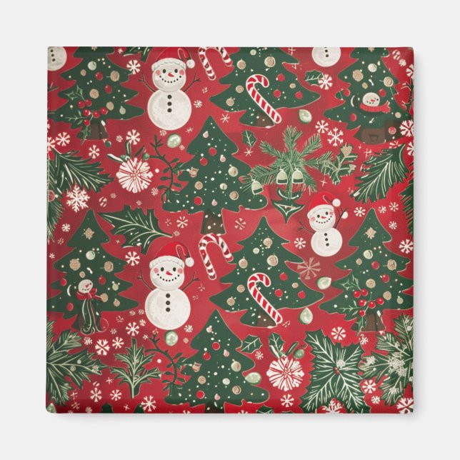 Weihnachtsmagnete - Festlicher Kühlschrank Dekorat Magnet (Vorne)