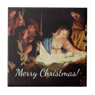 Weihnachtsmanagerszene Fliese