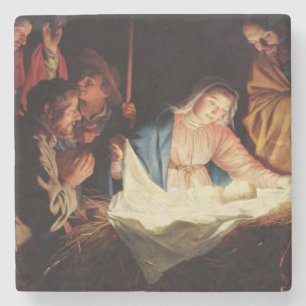 Weihnachtsmanagerszene Steinuntersetzer