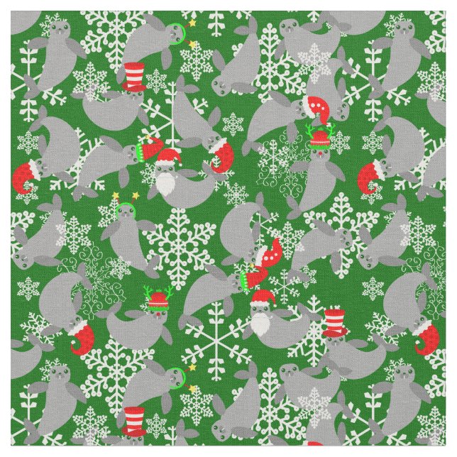 Weihnachtsmanateure Stoff (Nahaufnahme)