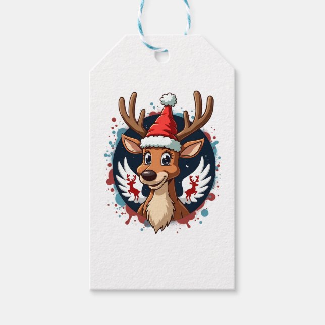 Weihnachtsmann (2) geschenkanhänger (Vorderseite)