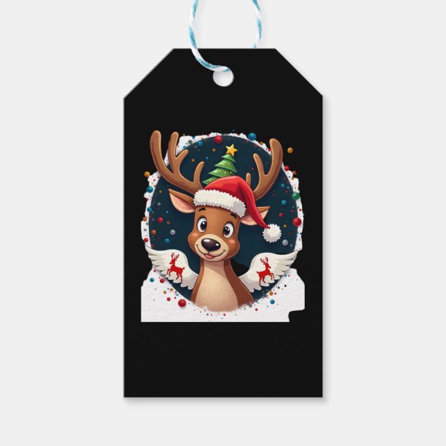 Weihnachtsmann (2) geschenkanhänger (Vorderseite)