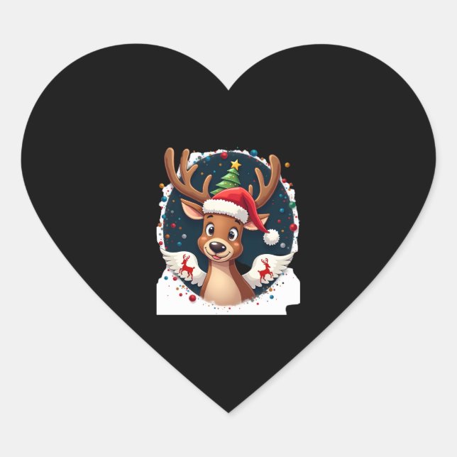 Weihnachtsmann (2) Herz-Aufkleber (Vorderseite)