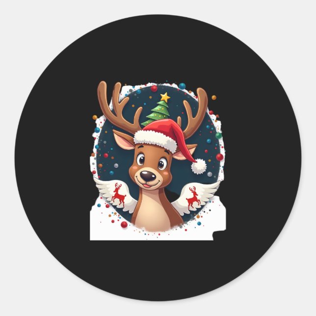 Weihnachtsmann (2) runder aufkleber (Vorderseite)