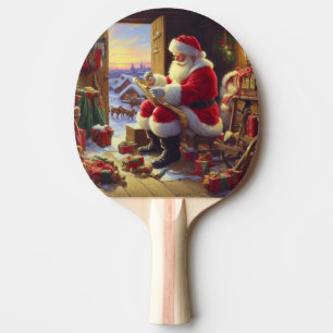 Weihnachtsmann 2 tischtennis schläger