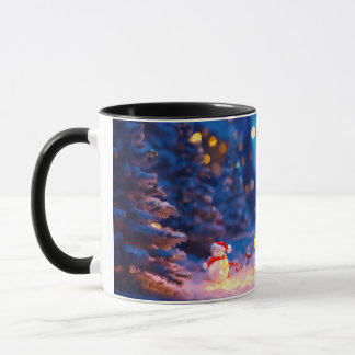 Weihnachtsmann, 3D-Walddesign-Tasse für Weihnachts Tasse