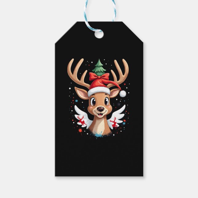 Weihnachtsmann (4) geschenkanhänger (Vorderseite)