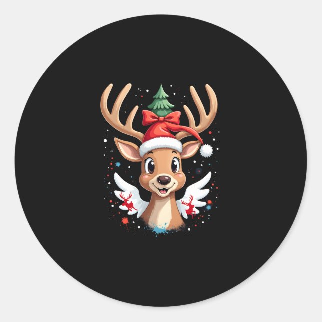 Weihnachtsmann (4) runder aufkleber (Vorderseite)
