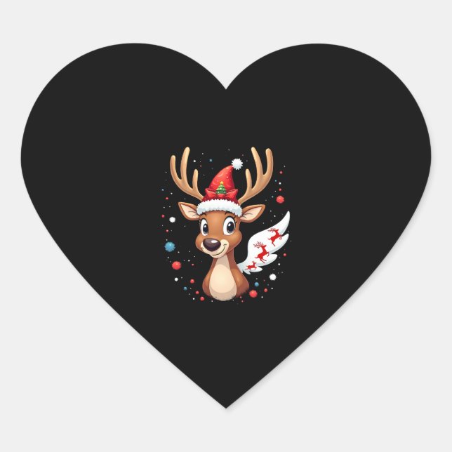 Weihnachtsmann (5) Herz-Aufkleber (Vorderseite)