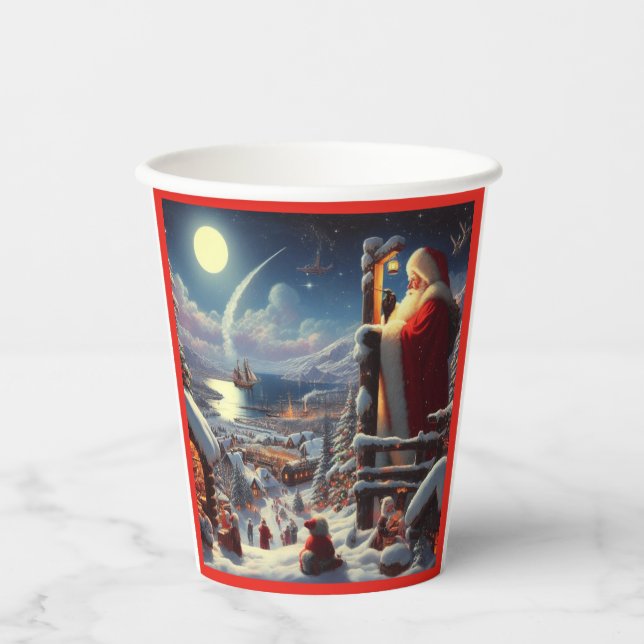 Weihnachtsmann 5 pappbecher (Vorderseite)
