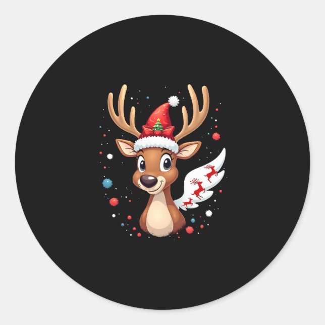 Weihnachtsmann (5) runder aufkleber (Vorderseite)