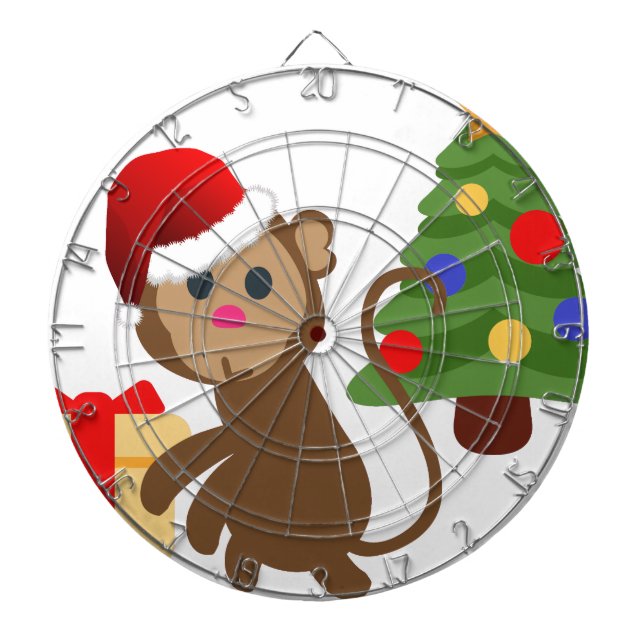 weihnachtsmann Affe Emoji Dartscheibe (vorne)