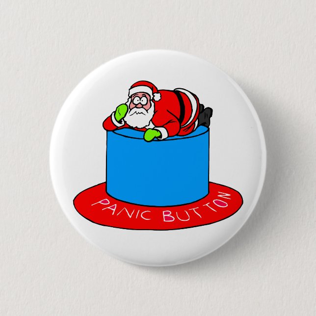 Weihnachtsmann-Alarmknopf Button (Vorderseite)
