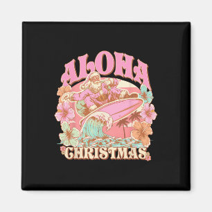 Weihnachtsmann Aloha Surfen Hawaiian Mele  Magnet