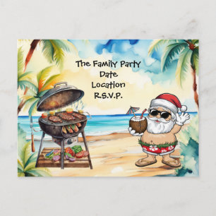 WEIHNACHTSMANN am Hawaii-Strand für Weihnachten
