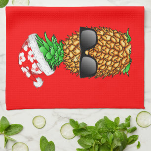 Weihnachtsmann-Ananas Küchentuch