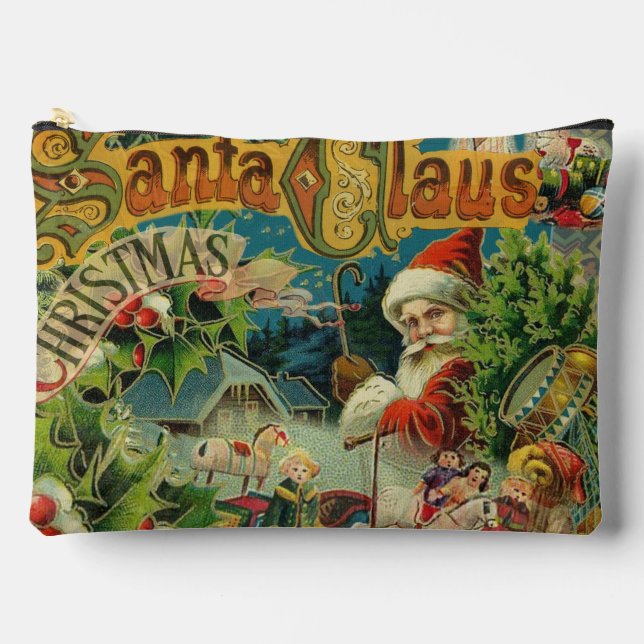 Weihnachtsmann Antike Kunst Zubehörtasche (Vorderseite)