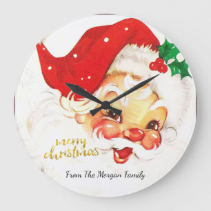 Weihnachtsmann-Anzug Weihnachten  Große Wanduhr