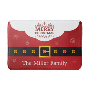 Weihnachtsmann-Anzugs-Schneeflocke-Dekor-frohe Badematte