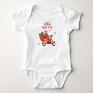 Weihnachtsmann auf dem Weg Baby Strampler