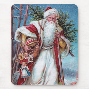 Weihnachtsmann auf dem Weg Mousepad