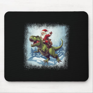 Weihnachtsmann auf einem Dinosaurier T-Rex Lustige Mousepad