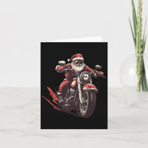 Weihnachtsmann auf einem Motorrad Biker Motorradfa Karte