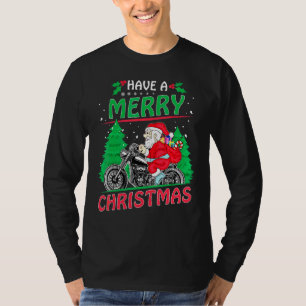 Weihnachtsmann auf einem Motorrad Weihnachten für T-Shirt