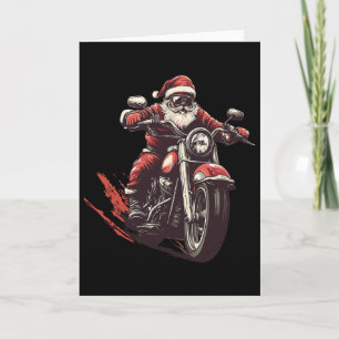 Weihnachtsmann auf einem Motorradfahrer Motorradli Karte