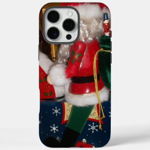 Weihnachtsmann auf einem Pferd mit Schnee Kunstpri iPhone 16 Pro Max Hülle