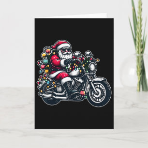 Weihnachtsmann auf Motorrad Funny Biker Weihnachte Karte