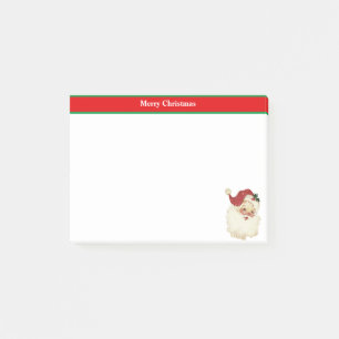 Weihnachtsmann auf Rot und Weiß Post-it Klebezettel