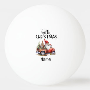 Weihnachtsmann auf rotem LKW Tischtennisball