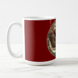 Weihnachtsmann auf Schlitten und Rentieren Kaffeetasse